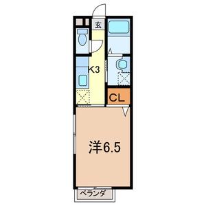 ジェイハイツ(1K/1階)の間取り写真