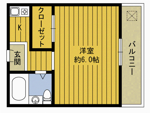 エミグランド種具(1K/3階)の間取り写真