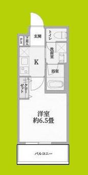 ウェルスクエア池田井口堂(1K/2階)の間取り写真