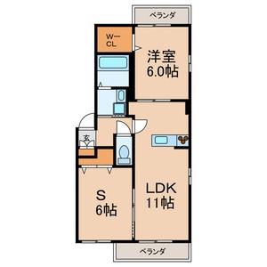 アルム八千代台(2LDK/2階)の間取り写真