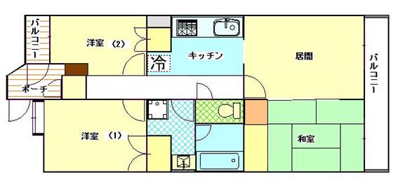 東建ニューハイツ金沢文庫(3LDK/3階)の間取り写真