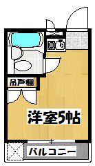 シャングリラ越谷(ワンルーム/3階)の間取り写真