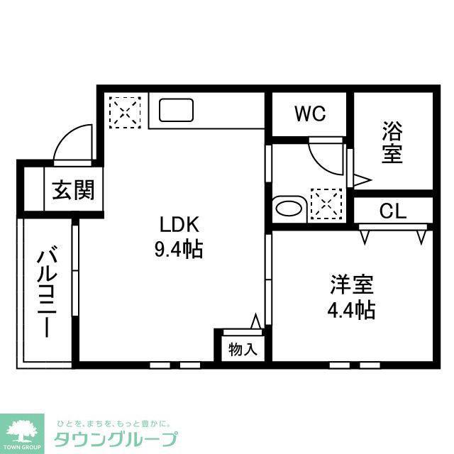MON AMOUR KAREN 東千葉(1LDK/3階)の間取り写真