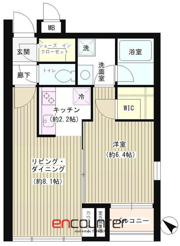 ポラリス(1LDK/5階)の間取り写真
