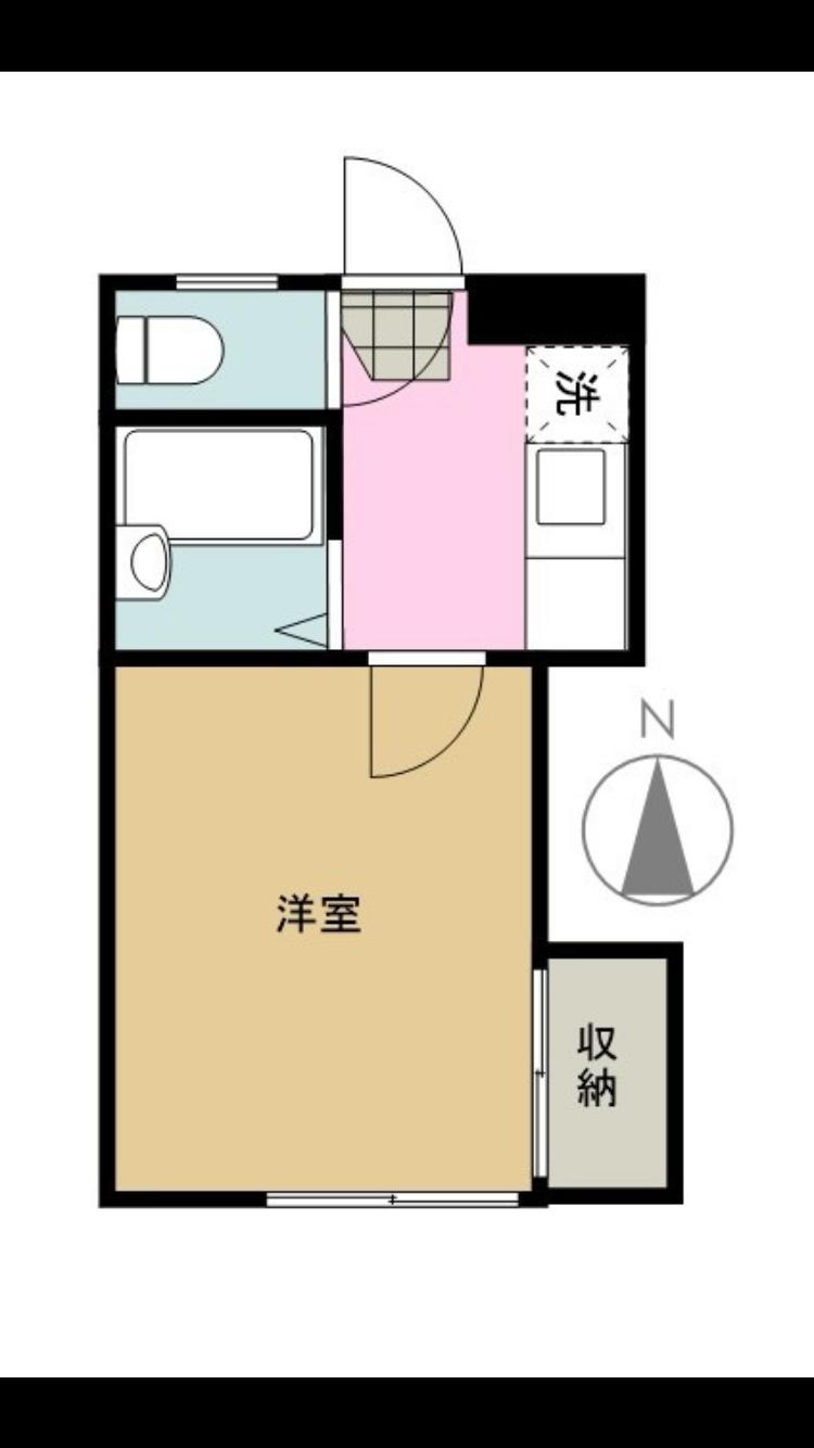 エクレール清水台(1K/1階)の間取り写真