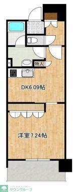 STELLATO(1DK/3階)の間取り写真