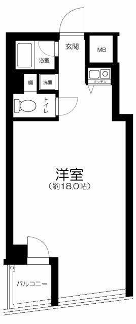 ベイステージ元町(ワンルーム/3階)の間取り写真