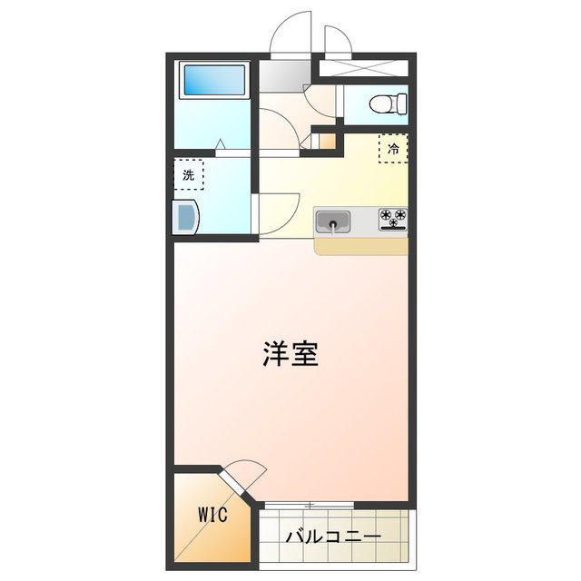 レオパレスおのさと(ワンルーム/2階)の間取り写真