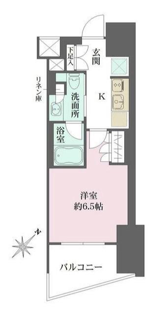 ザ・パークワンズ渋谷本町(1K/10階)の間取り写真