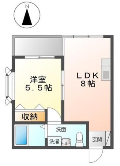 アプローズ(1LDK/1階)の間取り写真