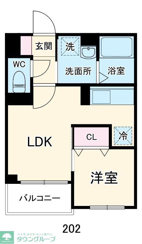 TRES美麗(1LDK/2階)の間取り写真