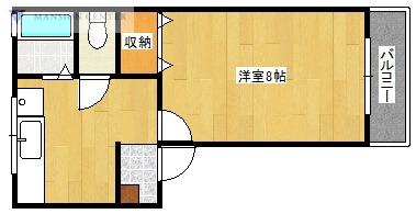ハイツ アンダルシアI(1K/2階)の間取り写真