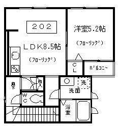 ロンド荻窪(1LDK/2階)の間取り写真