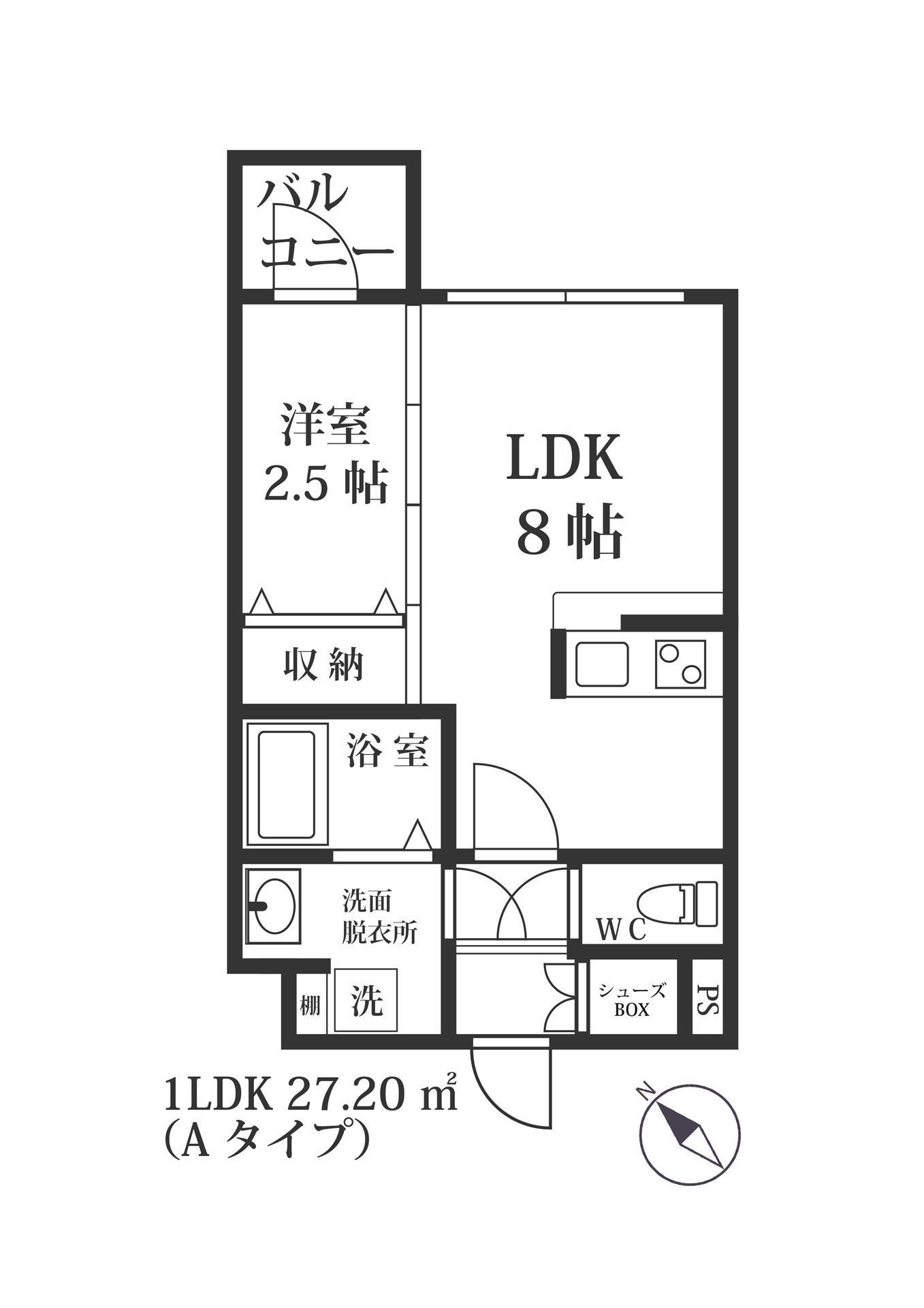 MODERNPALAZZO 山王GROW(1LDK/3階)の間取り写真