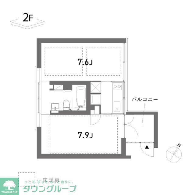 THYME(2K/2階)の間取り写真