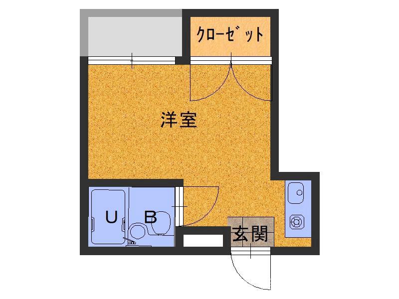 アクティ大和10(ワンルーム/1階)の間取り写真