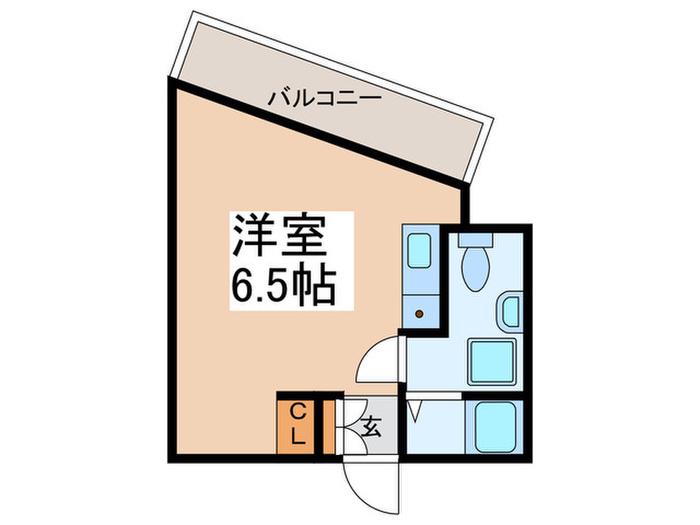 ライオンズマンション青葉台第5(ワンルーム/3階)の間取り写真