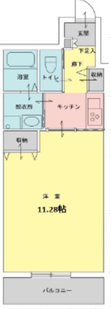 第1つきみビル(1K/2階)の間取り写真