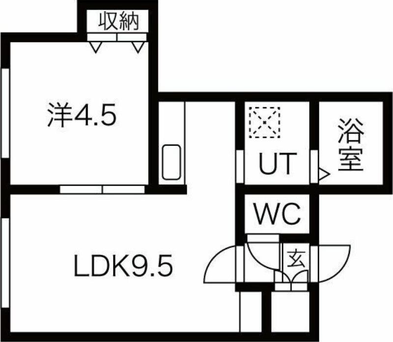 サンテラス元町(1LDK/2階)の間取り写真