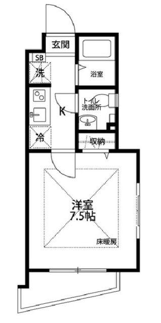 ピアコートTM保谷弐番館(1K/3階)の間取り写真