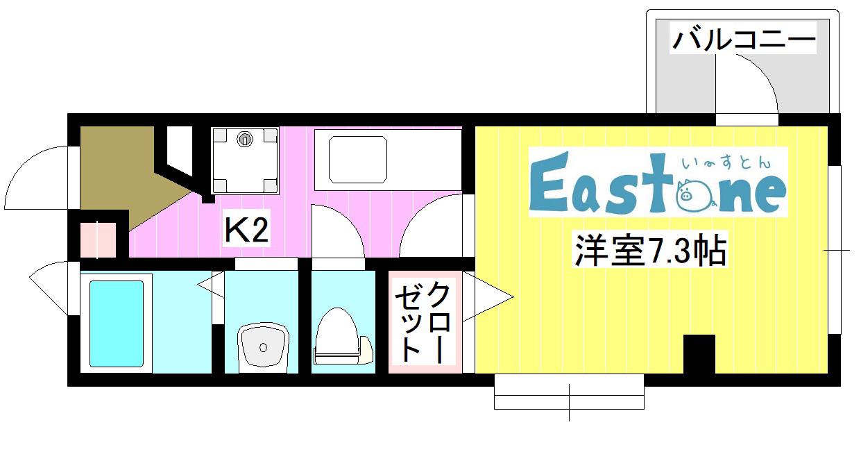 TSUGUMI(1K/1階)の間取り写真