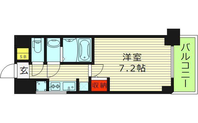 サムティ大阪GRAND イースト(1K/4階)の間取り写真