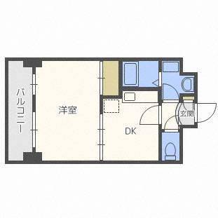 アートパレス壱番館(1DK/7階)の間取り写真