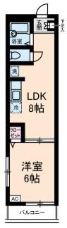 メゾン・アメニテ(1LDK/1階)の間取り写真