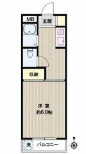 サンライト小石川(1K/1階)の間取り写真