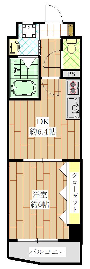 COMFORT SQUARE・LUXE(1DK/10階)の間取り写真