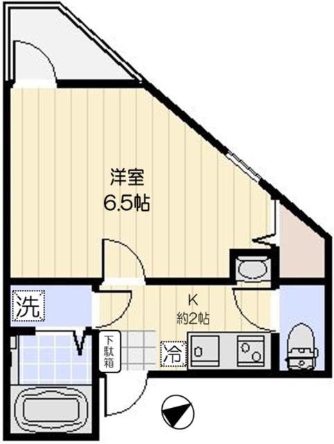 アクロス蔵前(1K/4階)の間取り写真