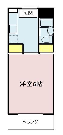 ジュンパレス(1K/4階)の間取り写真