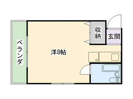 ハイツシャルム(1K/2階)の間取り写真