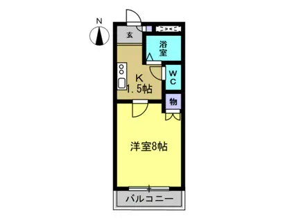 エトワールK(1K/1階)の間取り写真