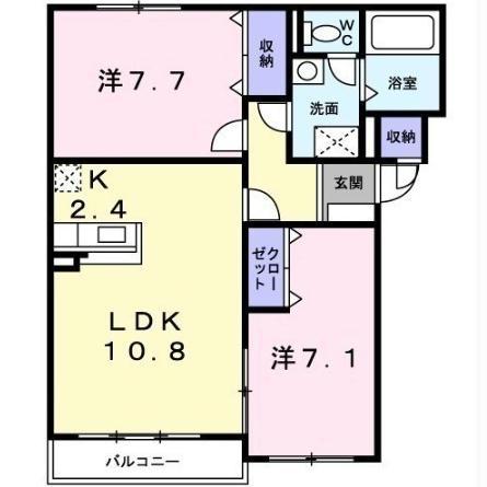 ジェルメ海岸町(3LDK/3階)の間取り写真