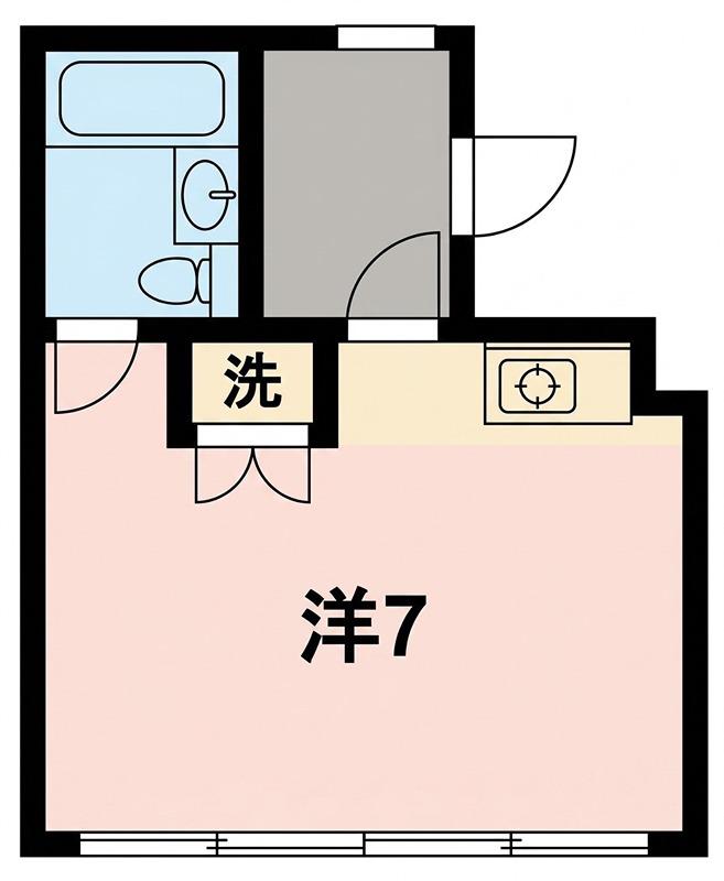 プライムハイム(ワンルーム/2階)の間取り写真