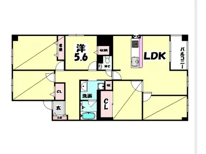 三田カルチャータウン・リフォレ関学女子専用デザイナーズハウ(ワンルーム/2階)の間取り写真