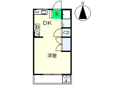 中沢ハイツ(1DK/2階)の間取り写真