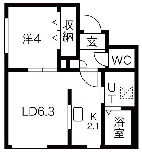 CASA DE VIENTO II (1LDK/2階)の間取り写真