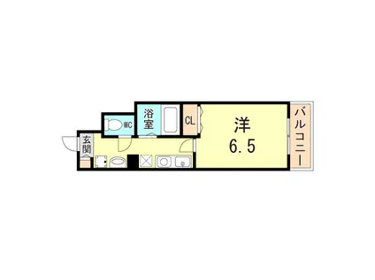 WEED15(1K/5階)の間取り写真