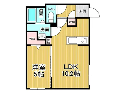 GLORIA春日(1LDK/1階)の間取り写真