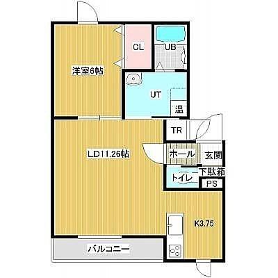 GRADEI(1LDK/2階)の間取り写真