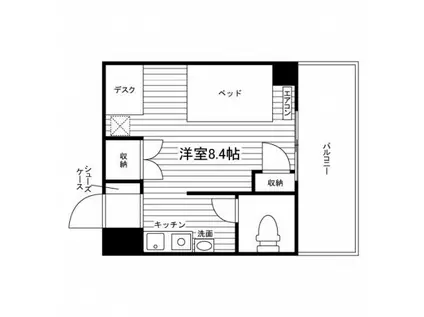 ユニハーモニー金沢ステーション(ワンルーム/9階)の間取り写真