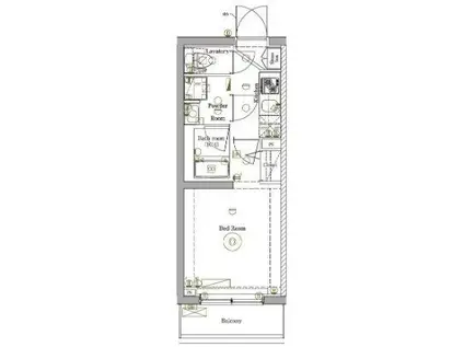 DIPS綾瀬(1K/2階)の間取り写真