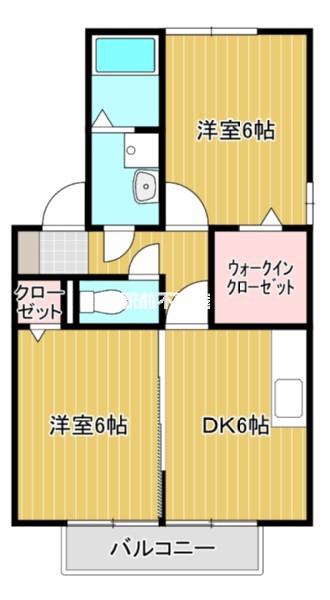グランモア宮野(2DK/2階)の間取り写真
