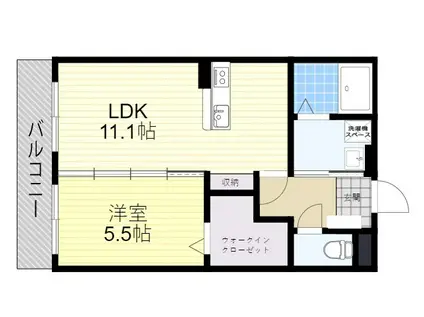 ユーミーなでしこ2(1LDK/5階)の間取り写真