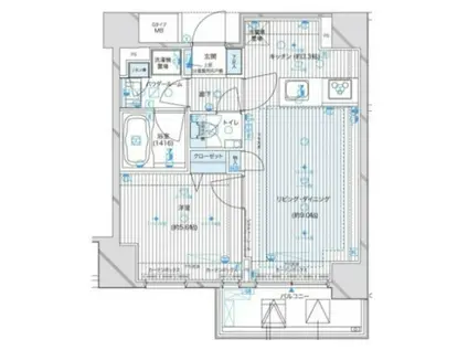 メインステージ九段下(1LDK/6階)の間取り写真