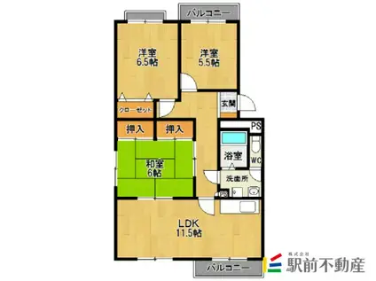 ウエスティン21A(3LDK/1階)の間取り写真
