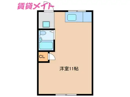 シティハウス西川(ワンルーム/3階)の間取り写真