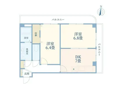 グレイス青葉(2DK/3階)の間取り写真